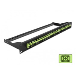 Delock 43385 19" SC Simplex citromzöld 24 portos száloptikás patch panel