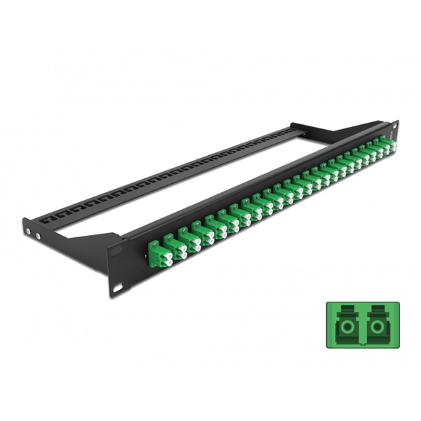 Delock 43387 19" LC Duplex zöld 24 portos száloptikás patch panel