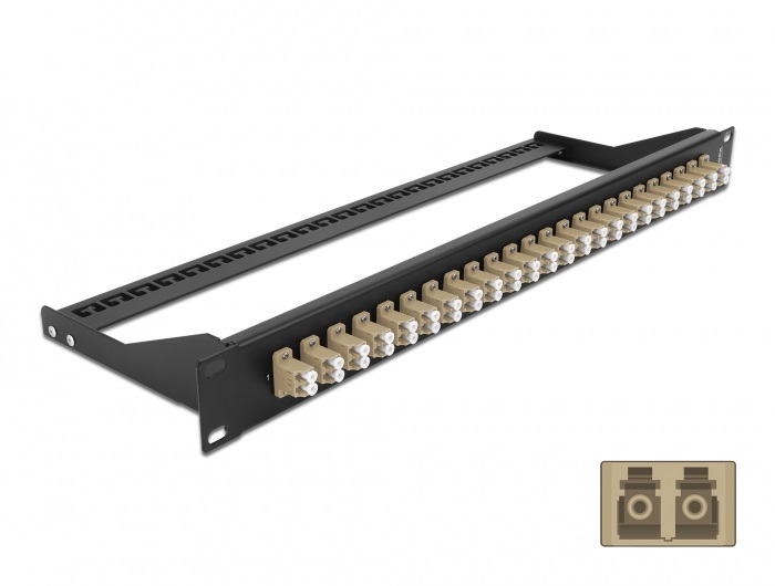Delock 43388 19" LC Duplex bézs 24 portos száloptikás patch panel