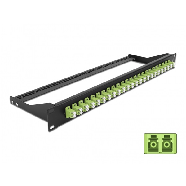 Delock 43391 19" LC Duplex citromzöld 24 portos száloptikás patch panel