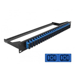 Delock 43392 19" SC Duplex kék 24 portos száloptikás patch panel
