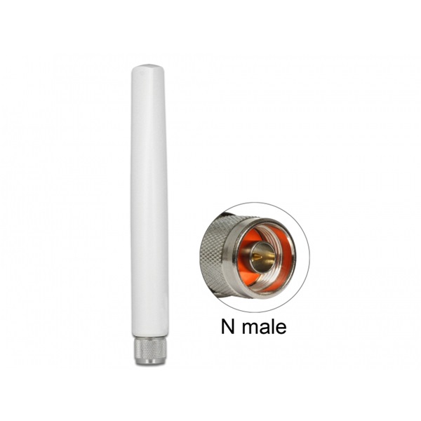 Delock 89638 433 MHz antenna N-dugó 1,45 dBi irányítatlan, rögzített, kültéri, fehér