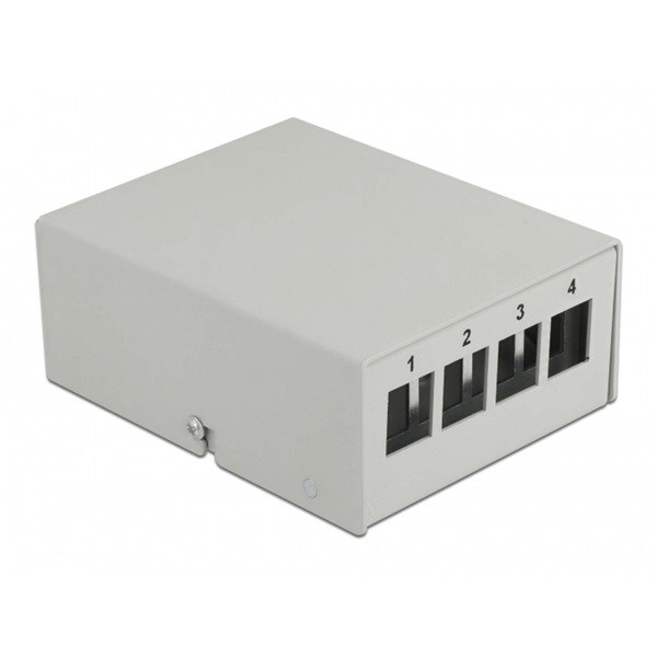 Delock 43407 4 portos szürke Keystone próbapanel
