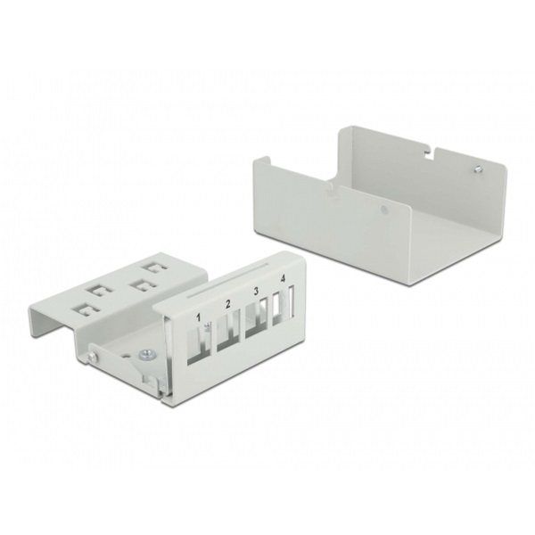Delock 43407 4 portos szürke Keystone próbapanel