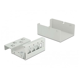 Delock 43407 4 portos szürke Keystone próbapanel