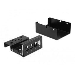 Delock 43409 4 portos fekete Keystone próbapanel