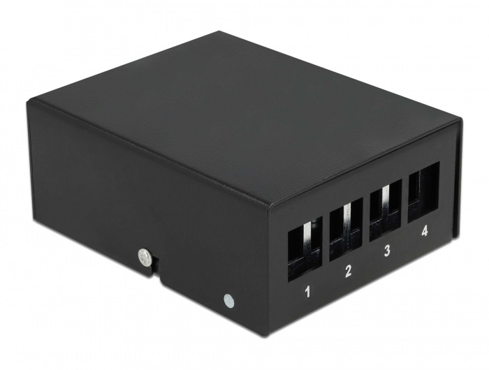 Delock 43409 4 portos fekete Keystone próbapanel