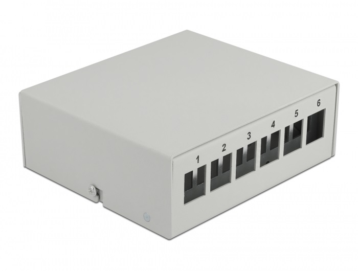 Delock 43410 6 portos szürke Keystone próbapanel