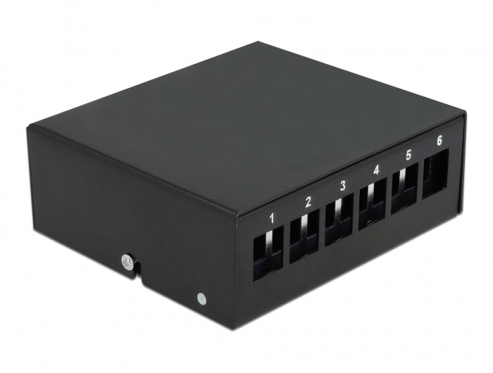 Delock 43411 6 portos fekete Keystone próbapanel