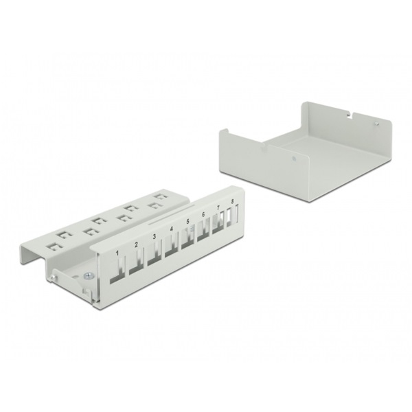 Delock 43412 8 portos szürke Keystone próbapanel