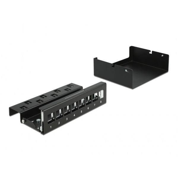 Delock 43413 8 portos fekete Keystone próbapanel