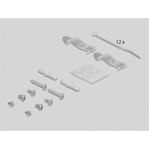 Delock 43414 12 portos szürke Keystone próbapanel