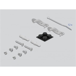 Delock 43415 12 portos fekete Keystone próbapanel
