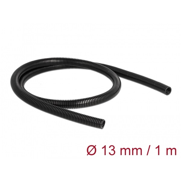 Delock 60457 1mx13mm fekete kábelvédő borítás