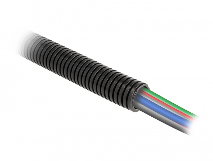 Delock 60457 1mx13mm fekete kábelvédő borítás