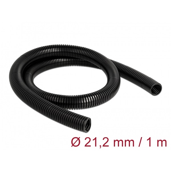 Delock 60458 1mx21,2mm fekete kábelvédő borítás