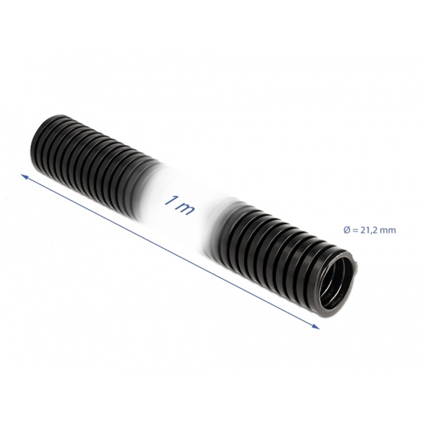 Delock 60458 1mx21,2mm fekete kábelvédő borítás