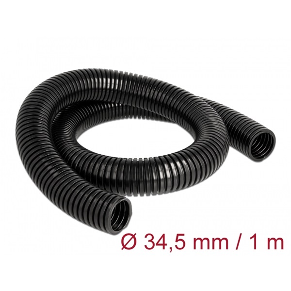 Delock 60460 1mx34,5mm fekete kábelvédő borítás