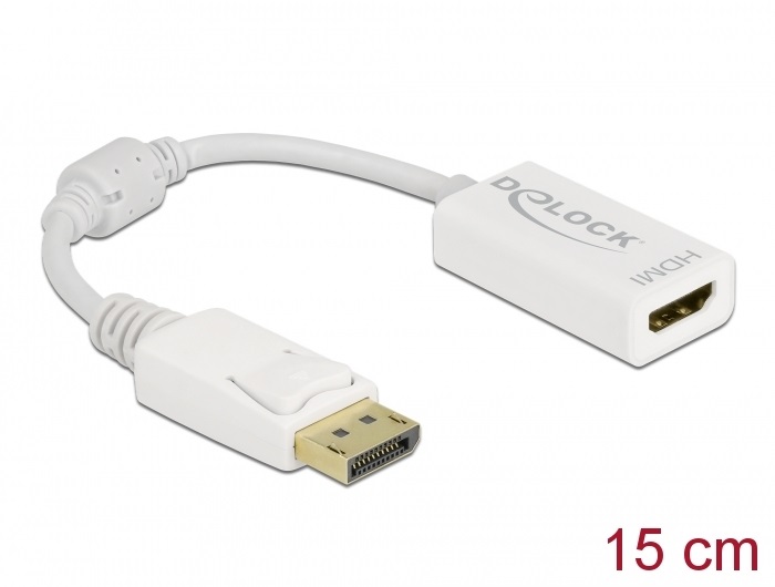 Delock 61015 DisplayPort 1.1 apa - HDMI anya passzív fehér adapter