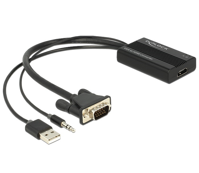 Delock 62597 VGA–HDMI adapter audio funkcióval