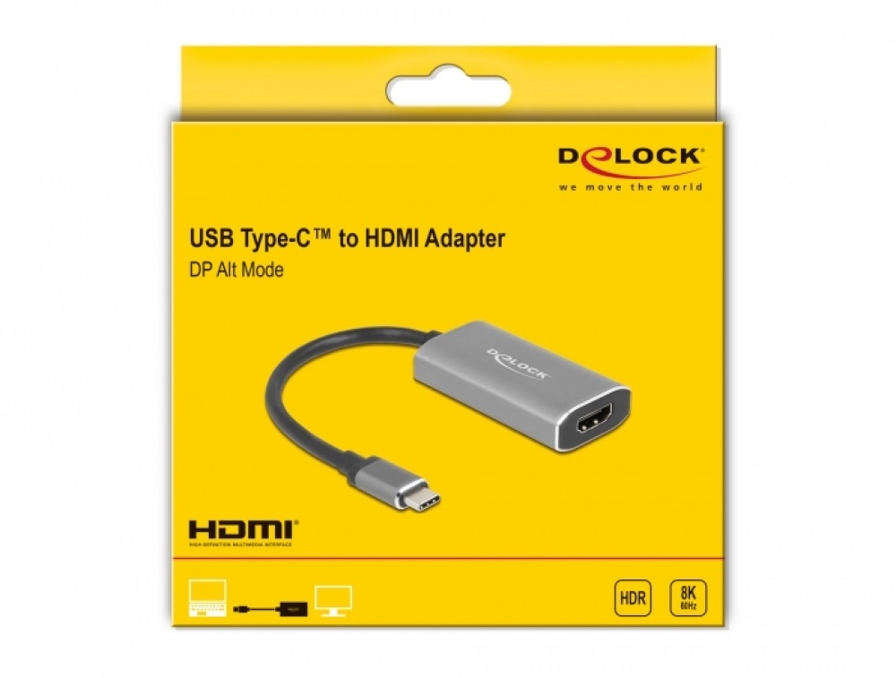 Delock 62632 USB Type-C apa > HDMI anya 8K HDR adapter