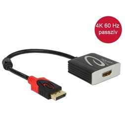 Delock 62719 Displayport 1.2 apa > HDMI-anya 4K 60 Hz passzív fekete adapter