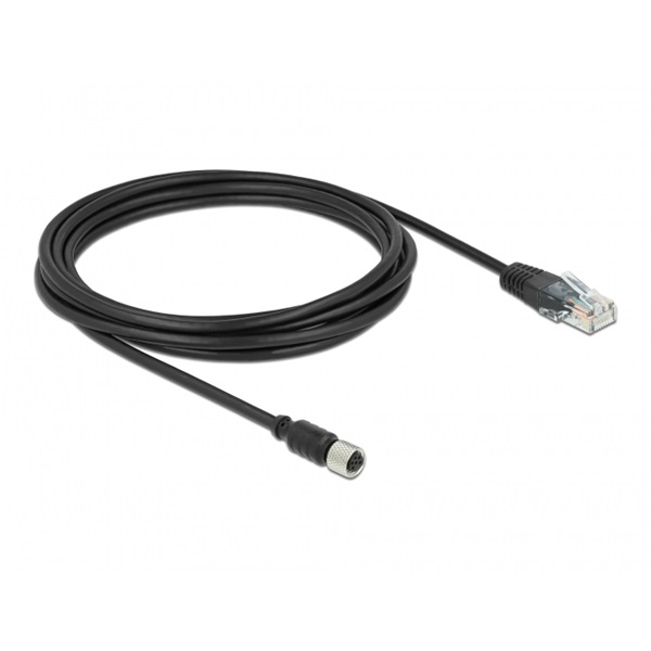 Delock 63165 2,8m Navilock M8 anya - RJ45 apa vízálló kábel