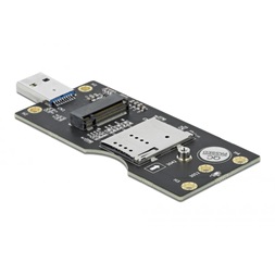Delock 63166 M.2 B kulcs SIM nyílással USB 3.0 átalakító