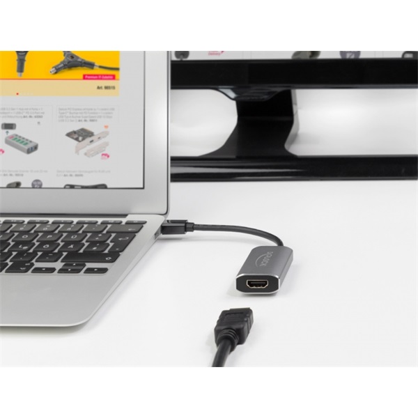 Delock 63200 mini DisplayPort 1.4 apa - HDMI 8K HDR anya aktív adapter