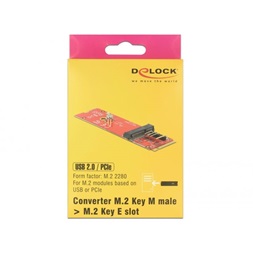 Delock 63343 M.2 M apa - M.2 E USB és PCIe modulokhoz átalakító