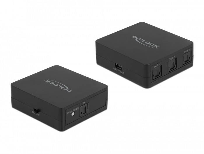 Delock 63397 S/PDIF TOSLINK 1 bemenet/3 kimenet splitter