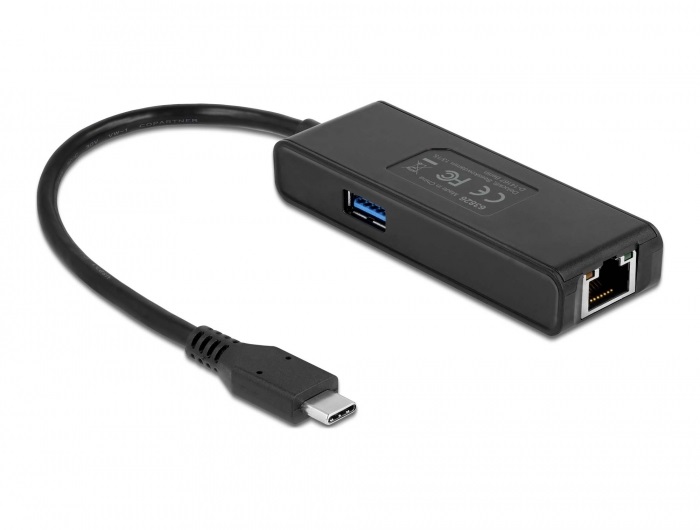 Delock 63826 USB-C apa - USB-A + Gigabit LAN adapter