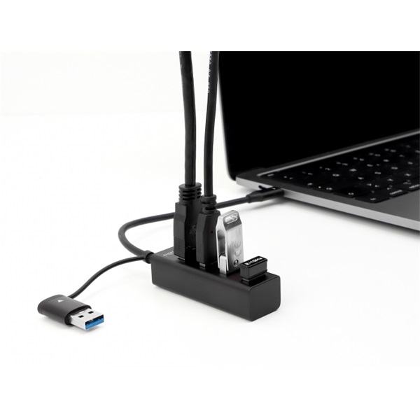 Delock 63828 4 portos USB-C/USB-A csatlakozós USB 3.2 HUB