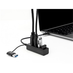 Delock 63828 4 portos USB-C/USB-A csatlakozós USB 3.2 HUB