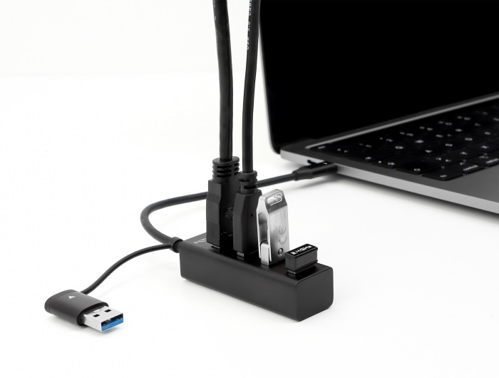 Delock 63828 4 portos USB-C/USB-A csatlakozós USB 3.2 HUB