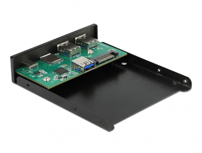Delock 64058 1xUSB-C 3.2/2xUSB-A + SD/MicroSD 3,5" beépíthető kártyaolvasó