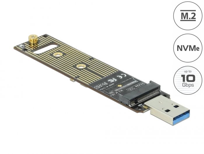 Delock 64069 M.2 M PCIe NVMe SSD USB 3.1 átalakító