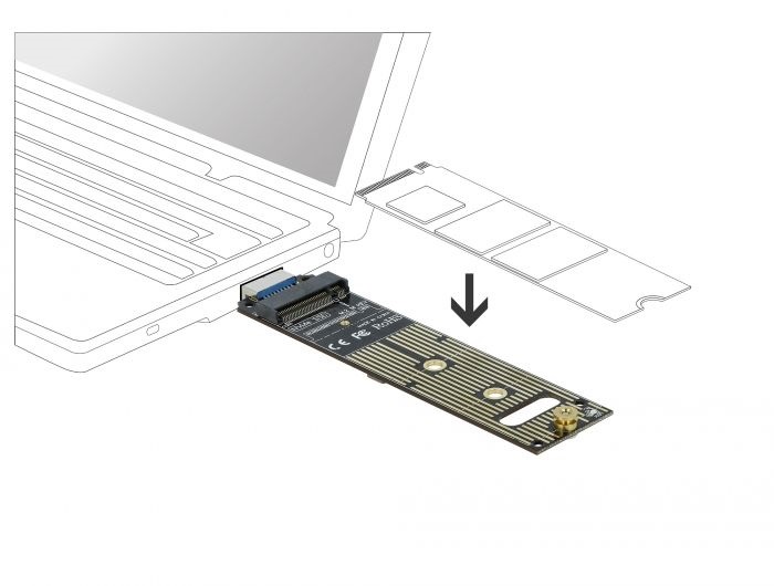 Delock 64069 M.2 M PCIe NVMe SSD USB 3.1 átalakító