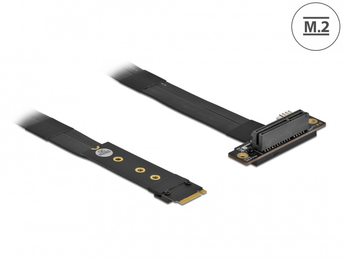 Delock 64132 M.2 M-key - PCIe x4 NVMe 20cm-es hajlított kábel adapter