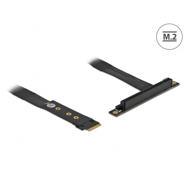 Delock 64134 M.2 M-key - PCIe x16 NVMe 20cm-es hajlított kábel adapter