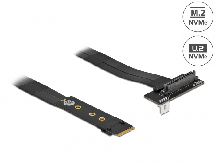 Delock 64135 M.2 M-key - U.2 SFF-8639 NVMe 20cm-es hajlított kábel adapter