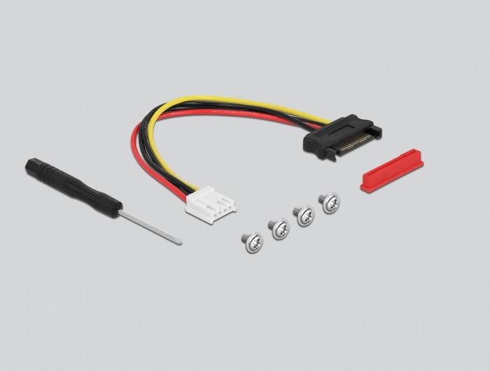 Delock 64135 M.2 M-key - U.2 SFF-8639 NVMe 20cm-es hajlított kábel adapter