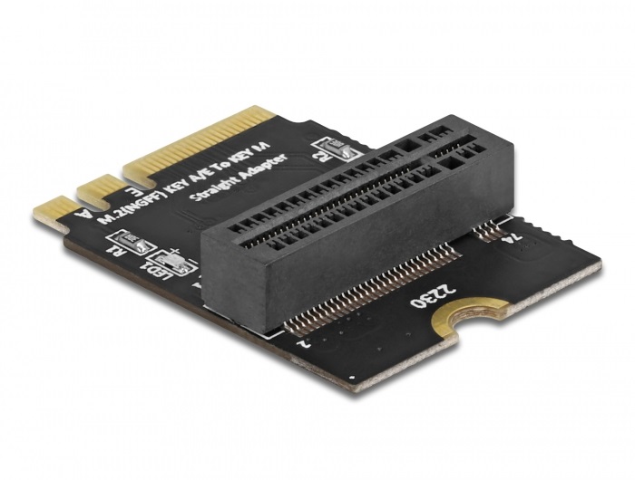 Delock 64137 M.2 A+E-key apa - M-key csatlakoztató karral döntött adapter