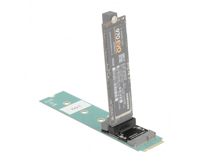 Delock 64137 M.2 A+E-key apa - M-key csatlakoztató karral döntött adapter