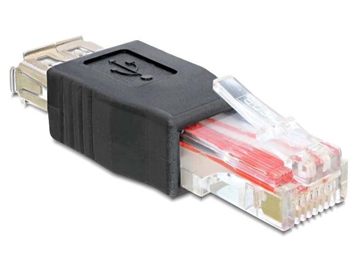 Delock 65234 USB-A anya > RJ45 apa fekete adapter