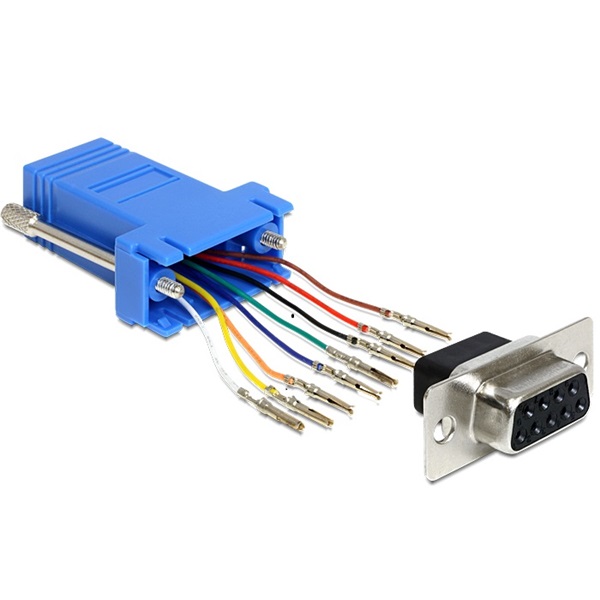 Delock 65430 Sub-D 9 Pin anya > RJ45 anya szerelő készlet adapter