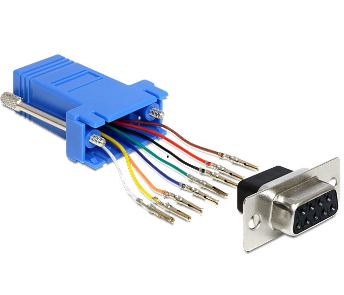 Delock 65430 Sub-D 9 Pin anya > RJ45 anya szerelő készlet adapter
