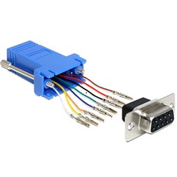 Delock 65430 Sub-D 9 Pin anya > RJ45 anya szerelő készlet adapter