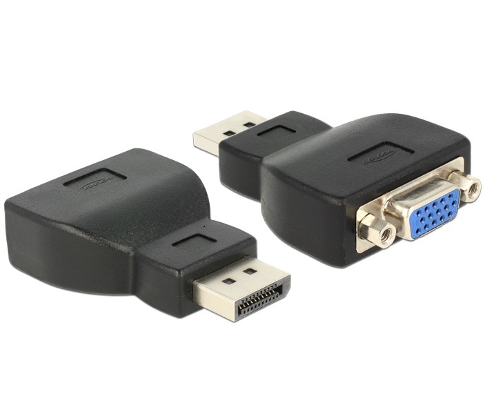 Delock 65567 Displayport-dugós csatlakozó > VGA-csatlakozóhüvely fekete adapter