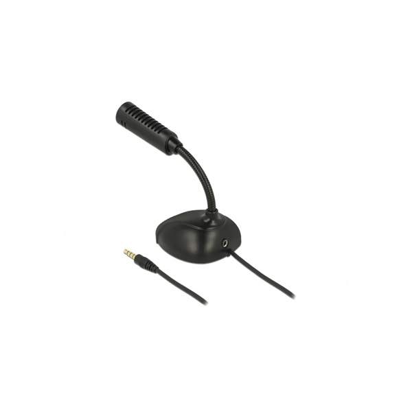 Delock 65872 mikrofon okostelefonhoz / tablethez állvánnyal 3,5 mm-es 4 pólusú sztereó jack